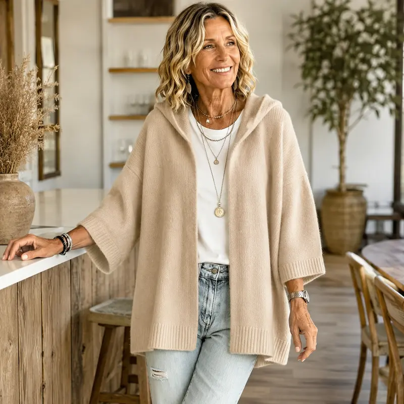 Hooded Open-Front Cardigan Women Cotton Blend 🔥 BUY 6 FOR $23.99 | BEST VALUE: 6 FOR ONLY $23.99