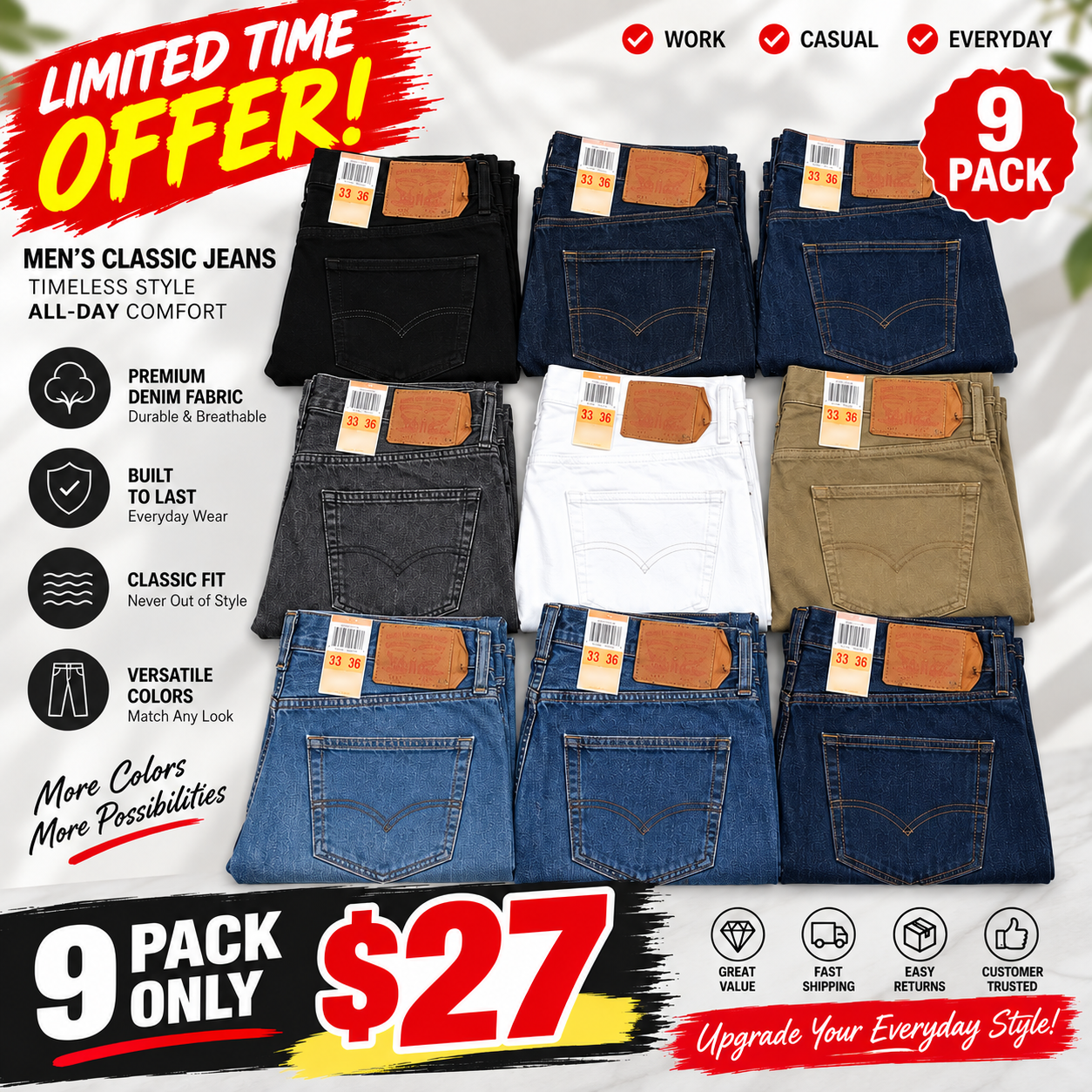 🔥Factory Direct Sales🔥 ORIGINAL FIT JEANS