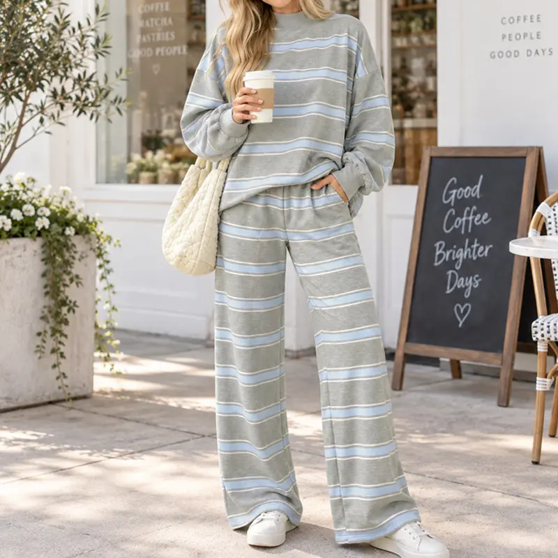 🎁Women's Striped Print 2 Piece Set🔥 Buy 6 for just $19.99 | Super Deal: 5 for only $19.99