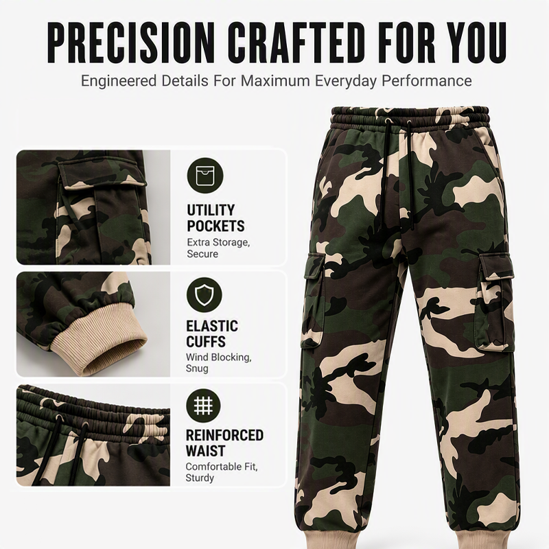 👖 Men's Camouflage Drawstring Athletic Cargo Pants 🔥 BUY 4 FOR $19.99 | BEST VALUE: 4 FOR ONLY $19.99