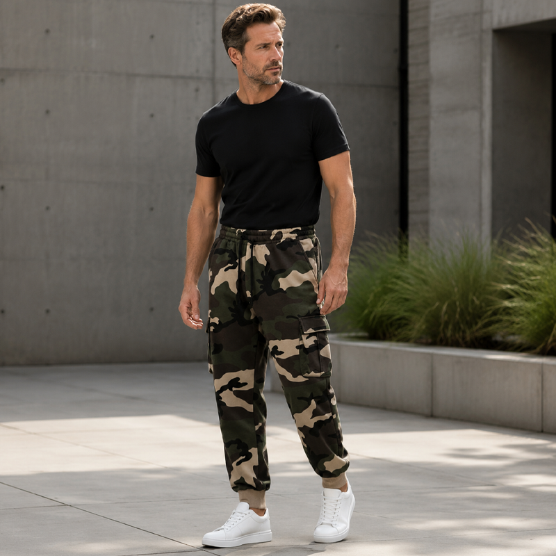👖 Men's Camouflage Drawstring Athletic Cargo Pants 🔥 BUY 4 FOR $19.99 | BEST VALUE: 4 FOR ONLY $19.99