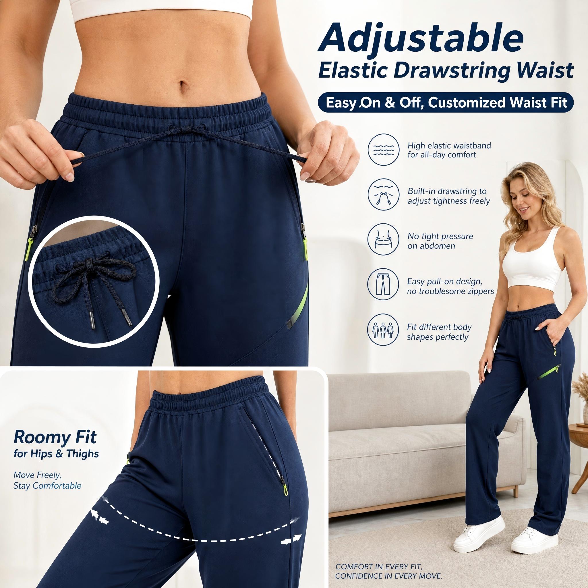 👖 Women’s Straight-Leg Cargo Trousers – Elastic Waist, 6-Pocket Casual Pants 🔥 BUY 4 FOR $15.99 | BEST VALUE: 4 FOR ONLY $15.99 ✨