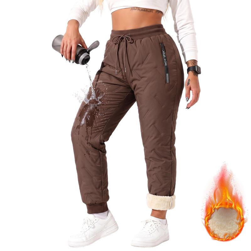 JOGWAVE Women's Polyester Fleece-Lined Mid-Waist Pants