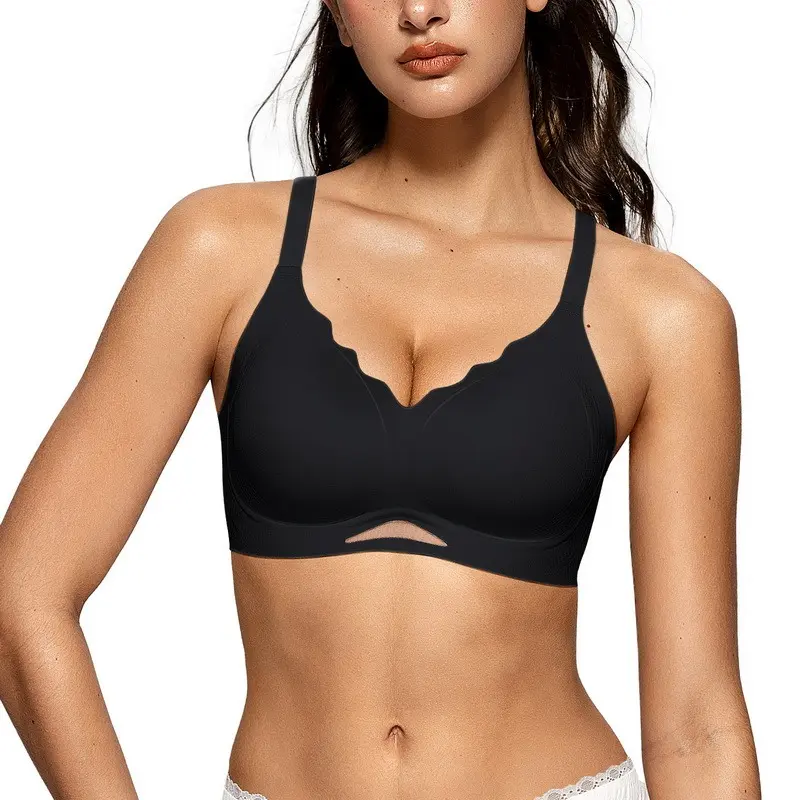 🔥 LIMITED-TIME SALE | 6 PCS ONLY $26.99! OEAK Women’s Seamless Wireless Push-Up Bra – Soft V-Neck, Wavy Neckline & Full Coverage for All-Day Comfort 💕