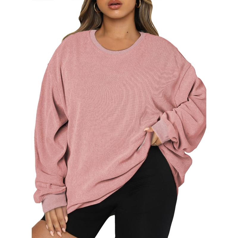 Aleumdr Women's Plus Size Oversized Corduroy Polyester Sweatshirt 🔥 BUY 7 FOR $17.99 | BEST VALUE: 19 FOR ONLY $25.99  