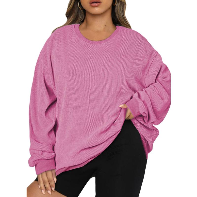 Aleumdr Women's Plus Size Oversized Corduroy Polyester Sweatshirt 🔥 BUY 7 FOR $17.99 | BEST VALUE: 19 FOR ONLY $25.99  
