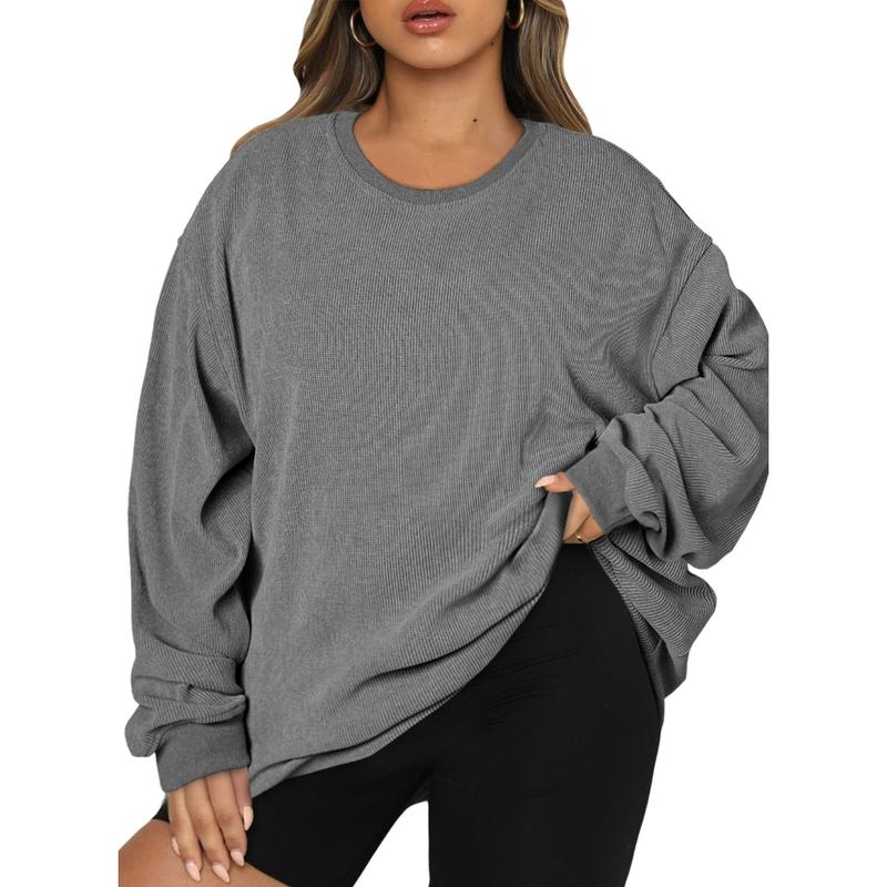 Aleumdr Women's Plus Size Oversized Corduroy Polyester Sweatshirt 🔥 BUY 7 FOR $17.99 | BEST VALUE: 19 FOR ONLY $25.99  