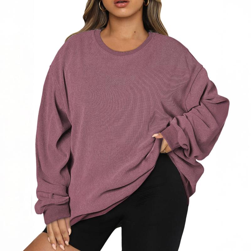 Aleumdr Women's Plus Size Oversized Corduroy Polyester Sweatshirt 🔥 BUY 7 FOR $17.99 | BEST VALUE: 19 FOR ONLY $25.99  