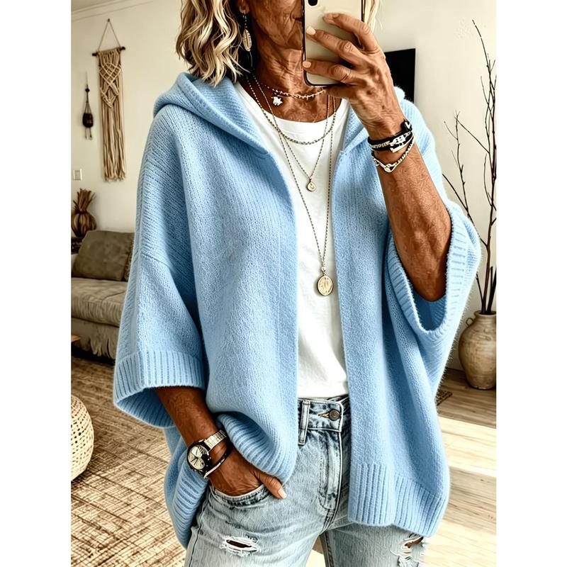 Hooded Open-Front Cardigan Women Cotton Blend 🔥 BUY 6 FOR $23.99 | BEST VALUE: 6 FOR ONLY $23.99