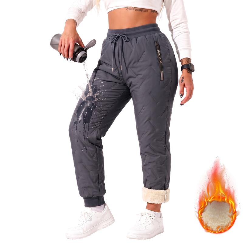 JOGWAVE Women's Polyester Fleece-Lined Mid-Waist Pants