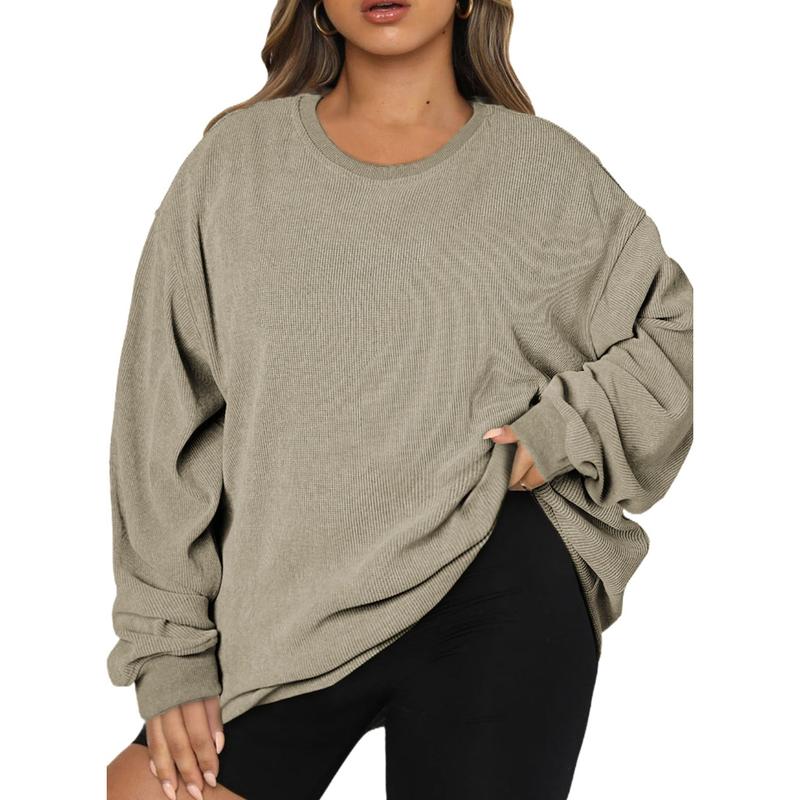 Aleumdr Women's Plus Size Oversized Corduroy Polyester Sweatshirt 🔥 BUY 7 FOR $17.99 | BEST VALUE: 19 FOR ONLY $25.99  