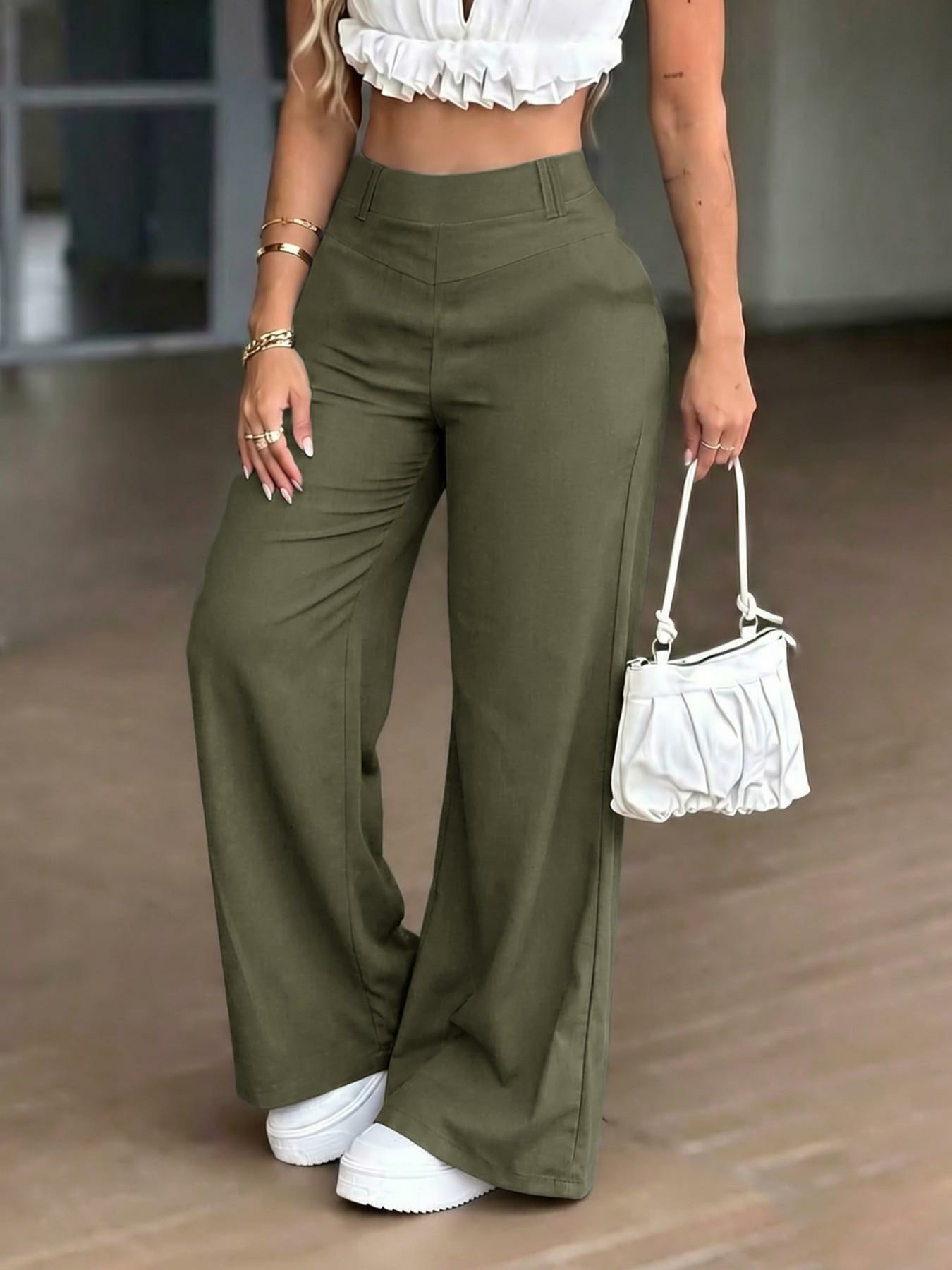 Women's High Waist Wide Leg Flowy Pants – Straight Leg Casual Everyday Bottoms🔥BUY 1 FOR $9.99 | BEST VALUE: 5 FOR ONLY $23.99