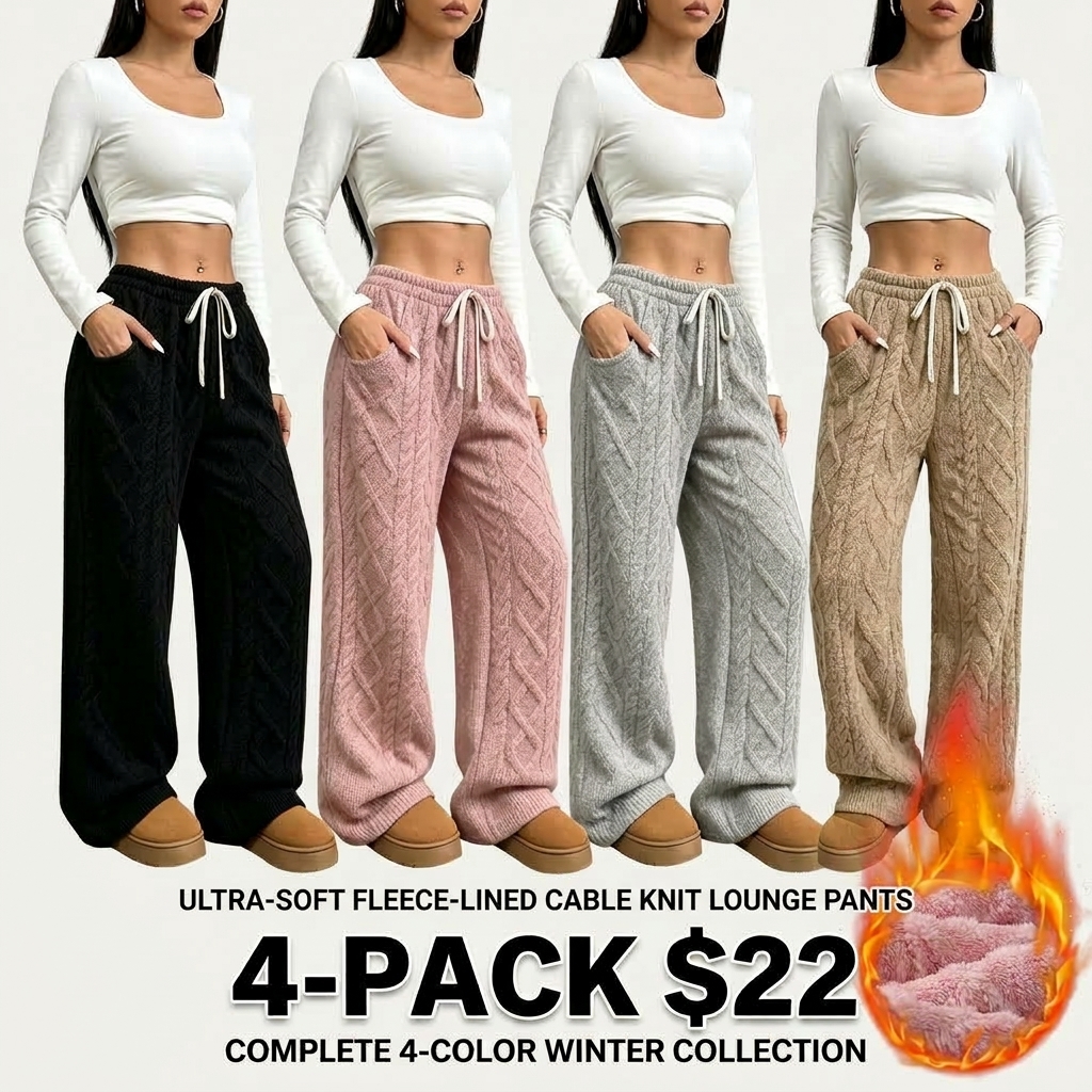 Women's 2-Pack Fleece Pajama Pants – Warm Loose Fit Sleepwear & Loungewear Bottoms🔥BUY 2 FOR $15.99 | BEST VALUE: 4 FOR ONLY $22.99