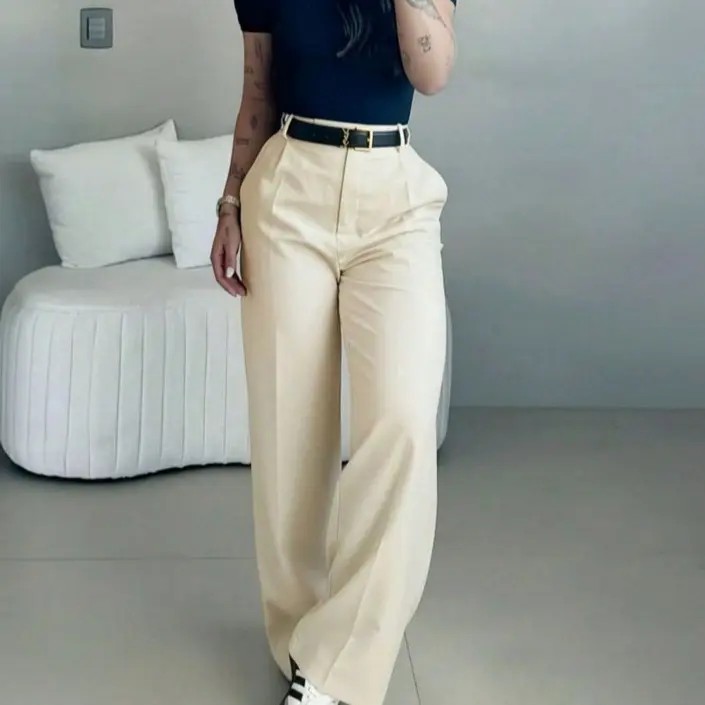 Women's High-Waisted Wide Leg Trousers – Business Casual Drape Pants with Pockets & Belt Loops🔥BUY 5 FOR $20.99 | BEST VALUE: 6 FOR ONLY $24.99