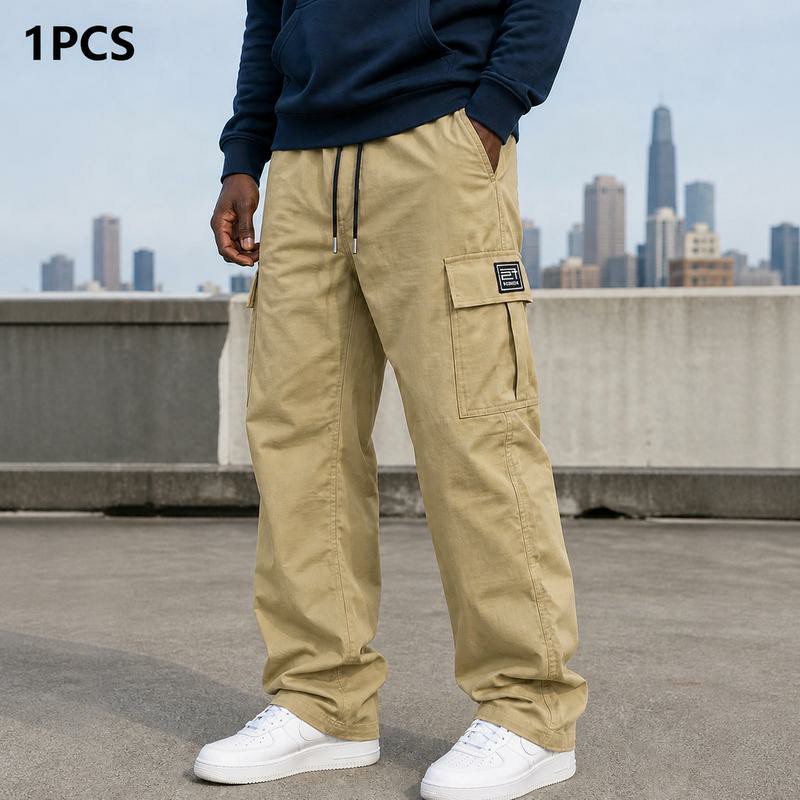 Men's 6-Pack Loose Fit Cargo Pants – Elastic Waist Solid Color Work & Outdoor Trousers🔥BUY 6 FOR $24.00| BEST VALUE: 6 FOR ONLY $24.00