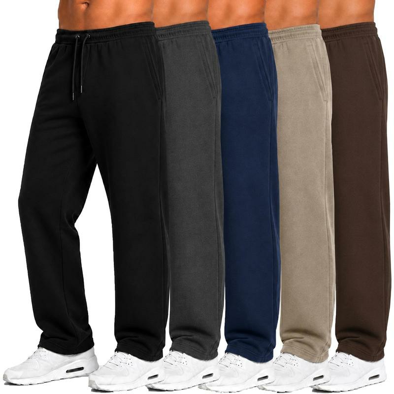 Men's 5-Pack Tech Fleece Performance Sweatpants – Open Bottom, Regular Fit with Pockets🔥BUY 5 FOR $23.99 | BEST VALUE: 5 FOR ONLY $23.99