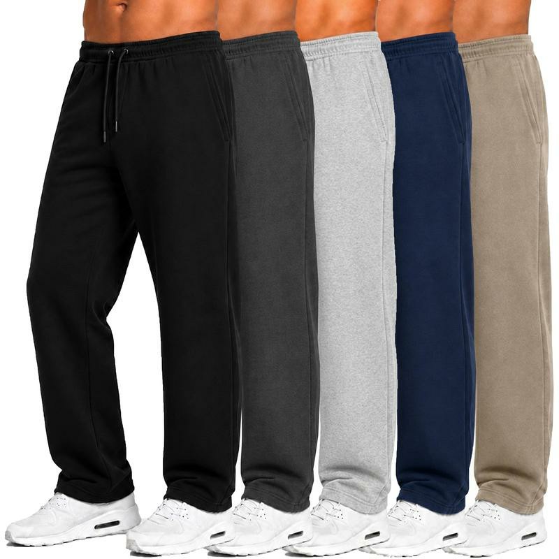 Men's 5-Pack Tech Fleece Performance Sweatpants – Open Bottom, Regular Fit with Pockets🔥BUY 5 FOR $23.99 | BEST VALUE: 5 FOR ONLY $23.99