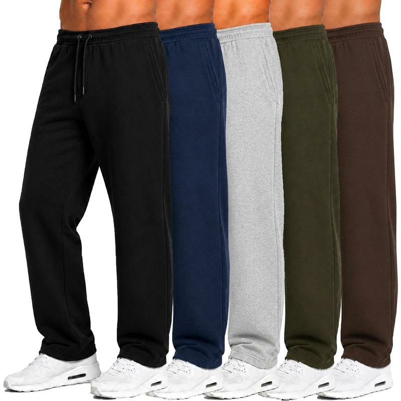 Men's 5-Pack Tech Fleece Performance Sweatpants – Open Bottom, Regular Fit with Pockets🔥BUY 5 FOR $23.99 | BEST VALUE: 5 FOR ONLY $23.99