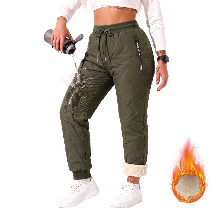 JOGWAVE Women's Polyester Fleece-Lined Mid-Waist Pants