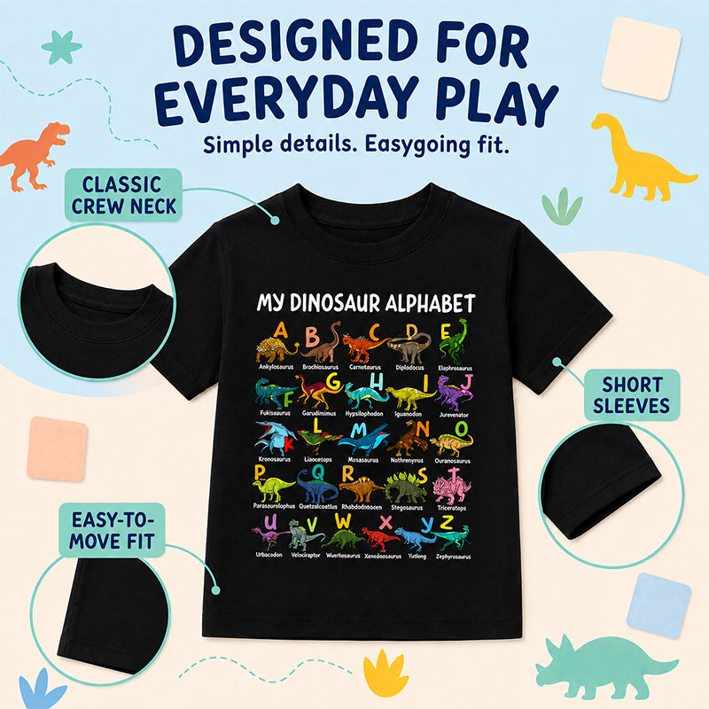 🔥🎁 New Arrival: Children’s Dinosaur & Letter Print T-Shirts 🔥 BUY 6 FOR $23.99 | BEST VALUE: 6 FOR ONLY $23.99