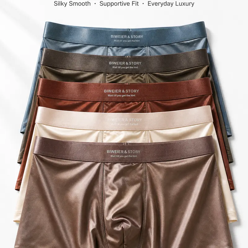 🎁Men's Satin Nylon Underwear Set 5-Pack🔥 Buy 5 for just $14.99 | Super Deal: 8 for only $18.99