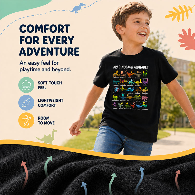 🔥🎁 New Arrival: Children’s Dinosaur & Letter Print T-Shirts 🔥 BUY 6 FOR $23.99 | BEST VALUE: 6 FOR ONLY $23.99