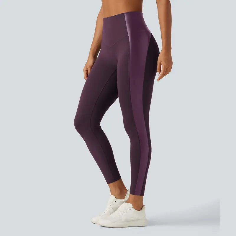 High Waisted Stretchy PU Tummy Control Yoga Leggings with Pocket🔥 BUY 7 FOR $17.99 | BEST VALUE: 11 FOR ONLY $24.99