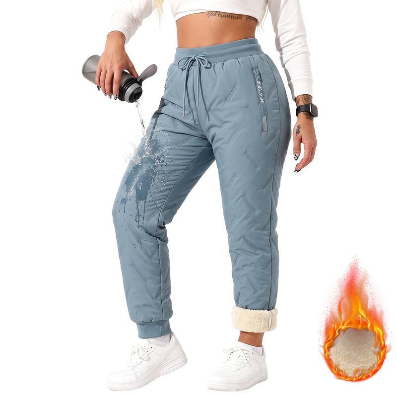 JOGWAVE Women's Polyester Fleece-Lined Mid-Waist Pants