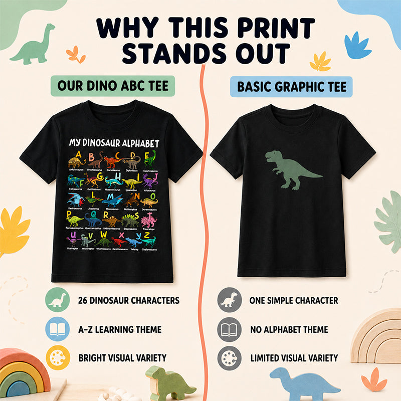 🔥🎁 New Arrival: Children’s Dinosaur & Letter Print T-Shirts 🔥 BUY 6 FOR $23.99 | BEST VALUE: 6 FOR ONLY $23.99