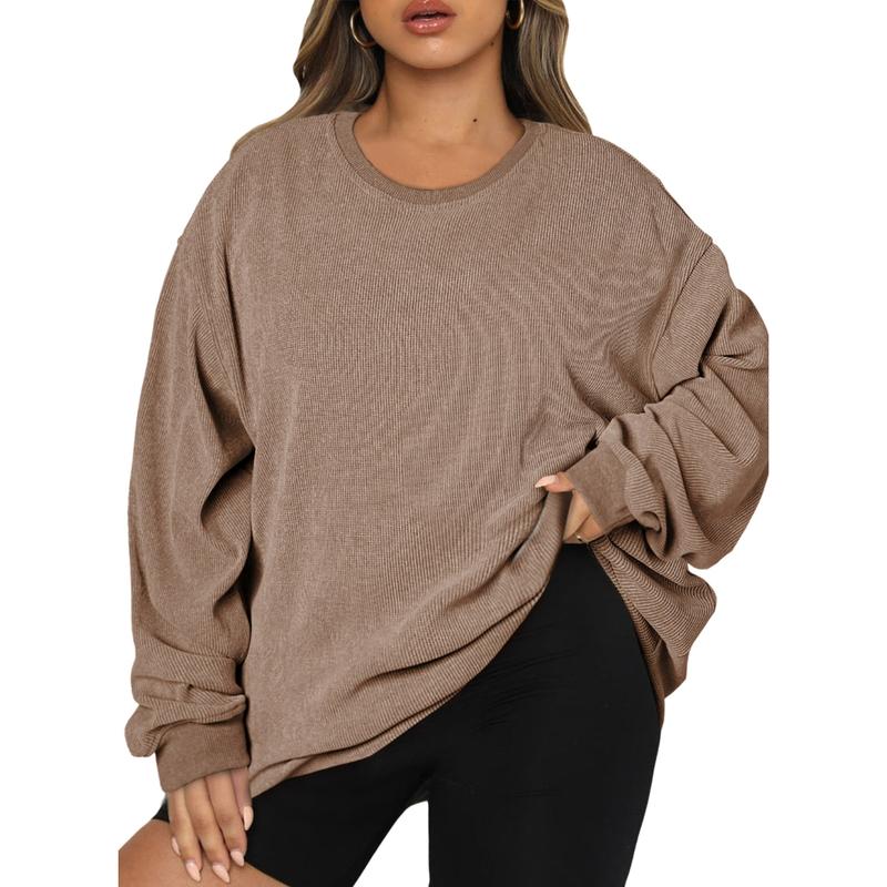 Aleumdr Women's Plus Size Oversized Corduroy Polyester Sweatshirt 🔥 BUY 7 FOR $17.99 | BEST VALUE: 19 FOR ONLY $25.99  