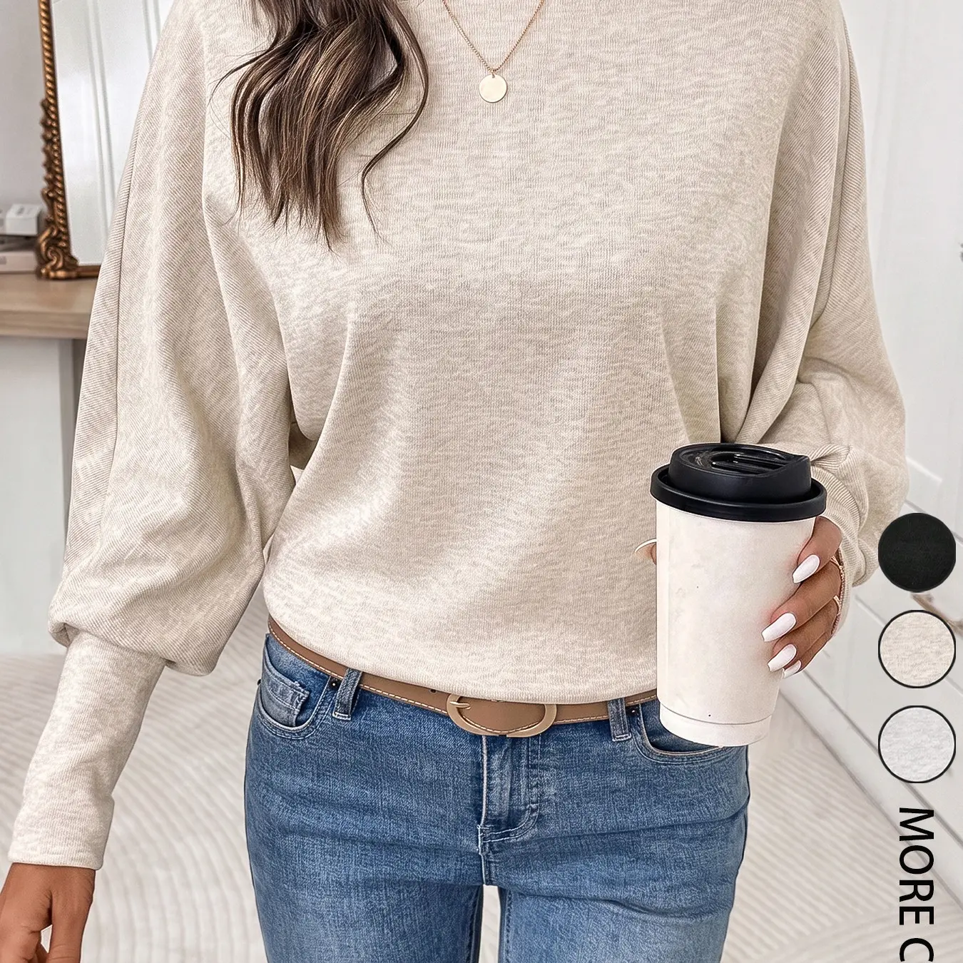 Women's Casual Loose Fit Batwing Sleeve Round Neck T-Shirt 🔥BUY 6 FOR $24.99 | BEST VALUE: 6 FOR ONLY $24.99
