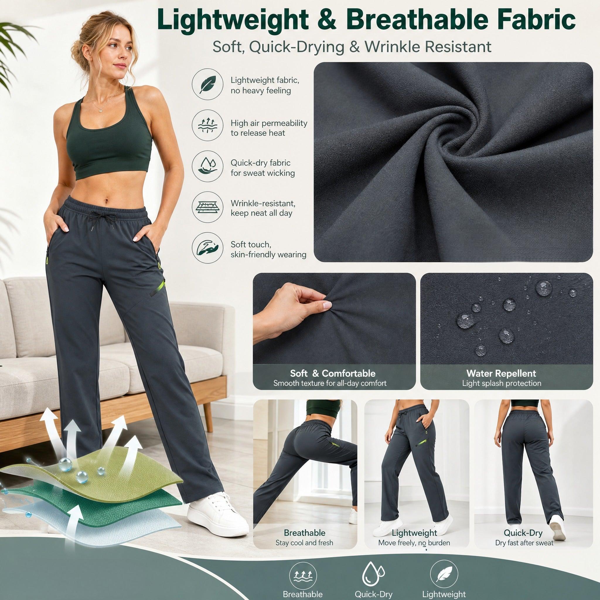 👖 Women’s Straight-Leg Cargo Trousers – Elastic Waist, 6-Pocket Casual Pants 🔥 BUY 4 FOR $15.99 | BEST VALUE: 4 FOR ONLY $15.99 ✨