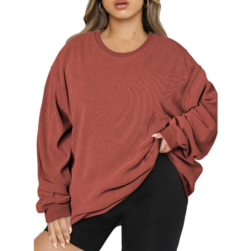 Aleumdr Women's Plus Size Oversized Corduroy Polyester Sweatshirt 🔥 BUY 7 FOR $17.99 | BEST VALUE: 19 FOR ONLY $25.99  