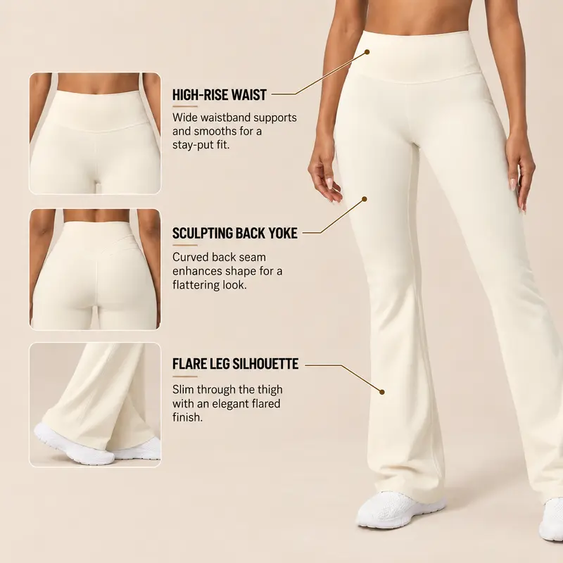 🔥14 items for just $39.90. Women's V-waist flare yoga pants—high-waisted, stretchy activewear suitable for yoga and everyday wear.