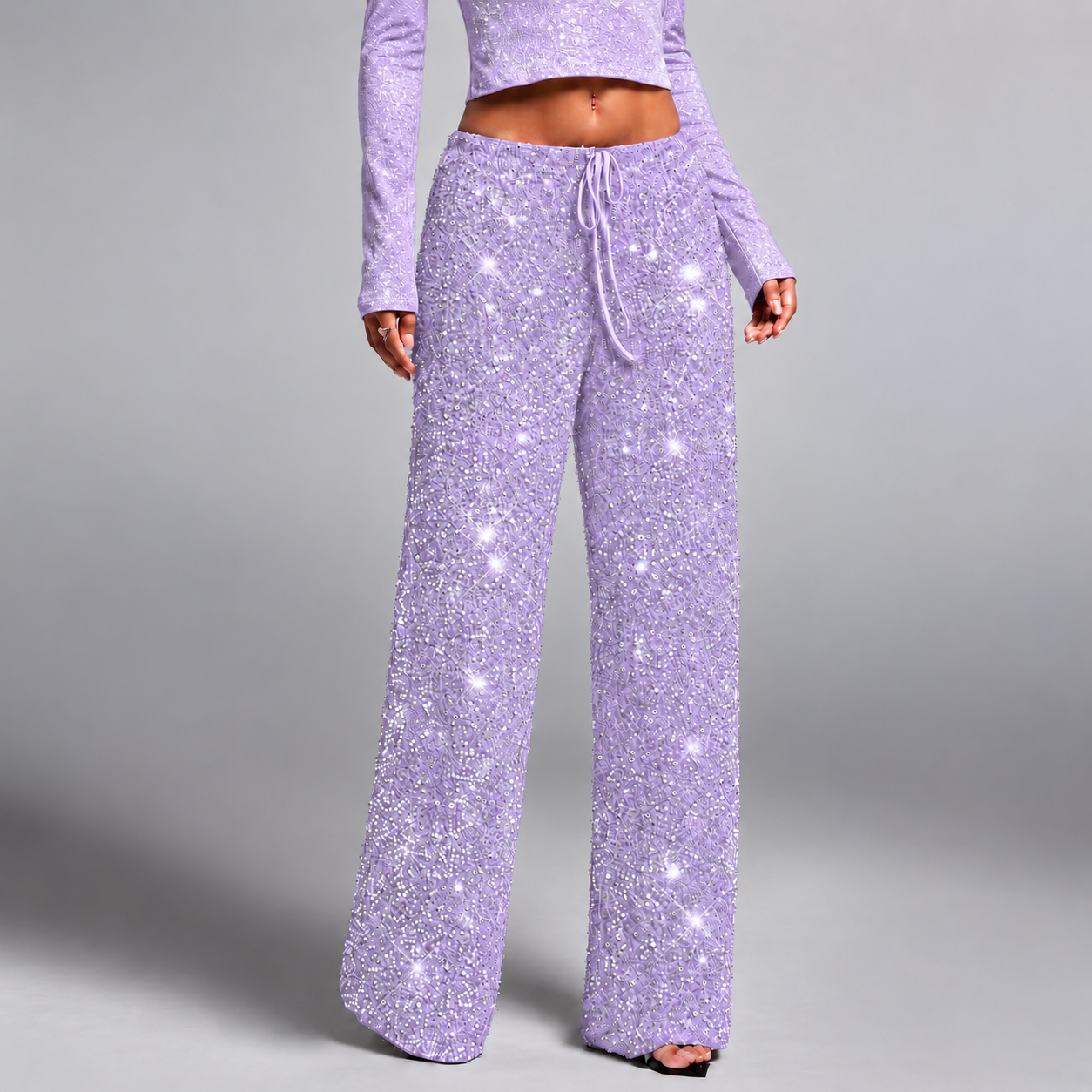 👖Women's Sequin Sparkle Elastic Waist Straight-Leg Pants🔥BUY 3 FOR $20.99 | BEST VALUE: 3 FOR ONLY $20.99