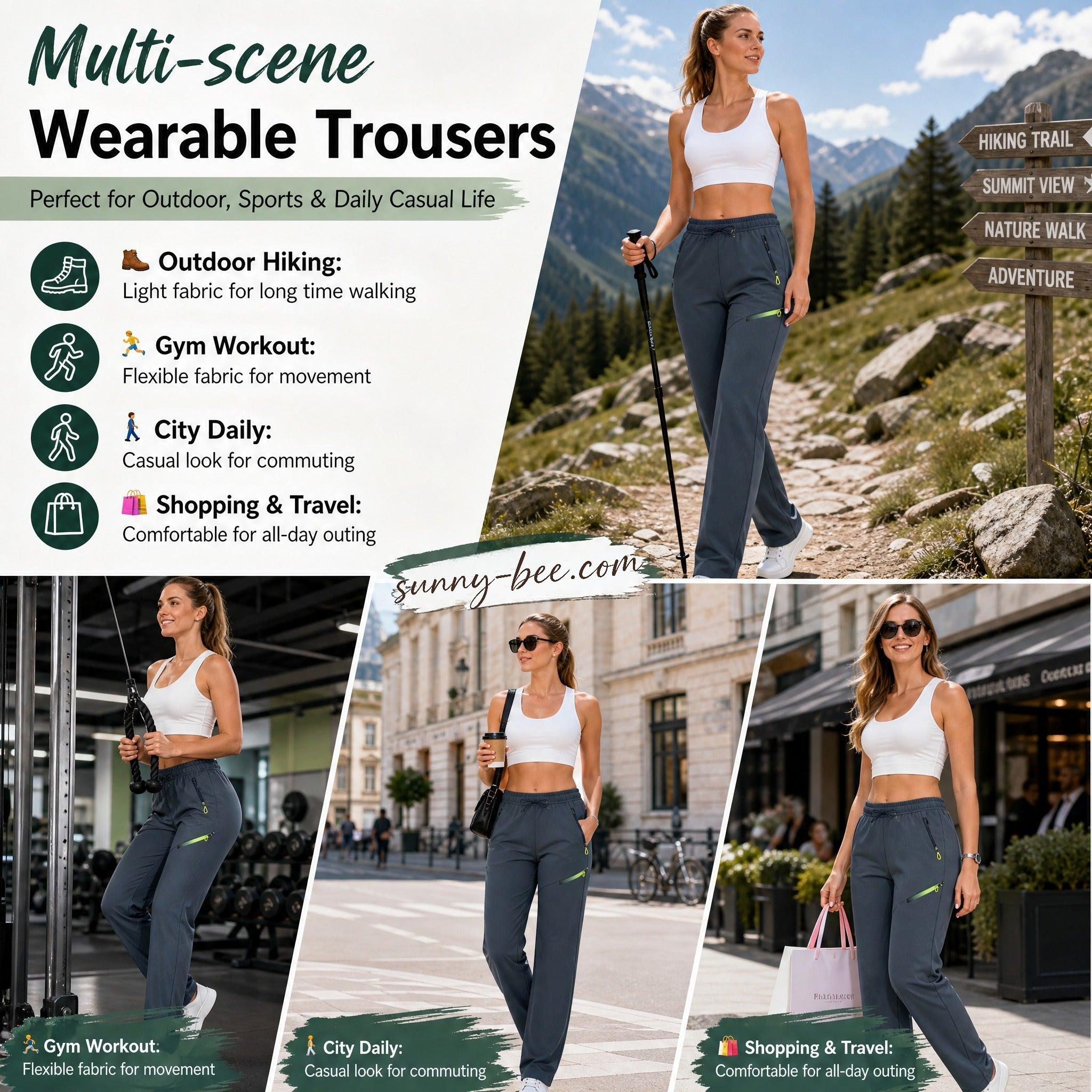 👖 Women’s Straight-Leg Cargo Trousers – Elastic Waist, 6-Pocket Casual Pants 🔥 BUY 4 FOR $15.99 | BEST VALUE: 4 FOR ONLY $15.99 ✨