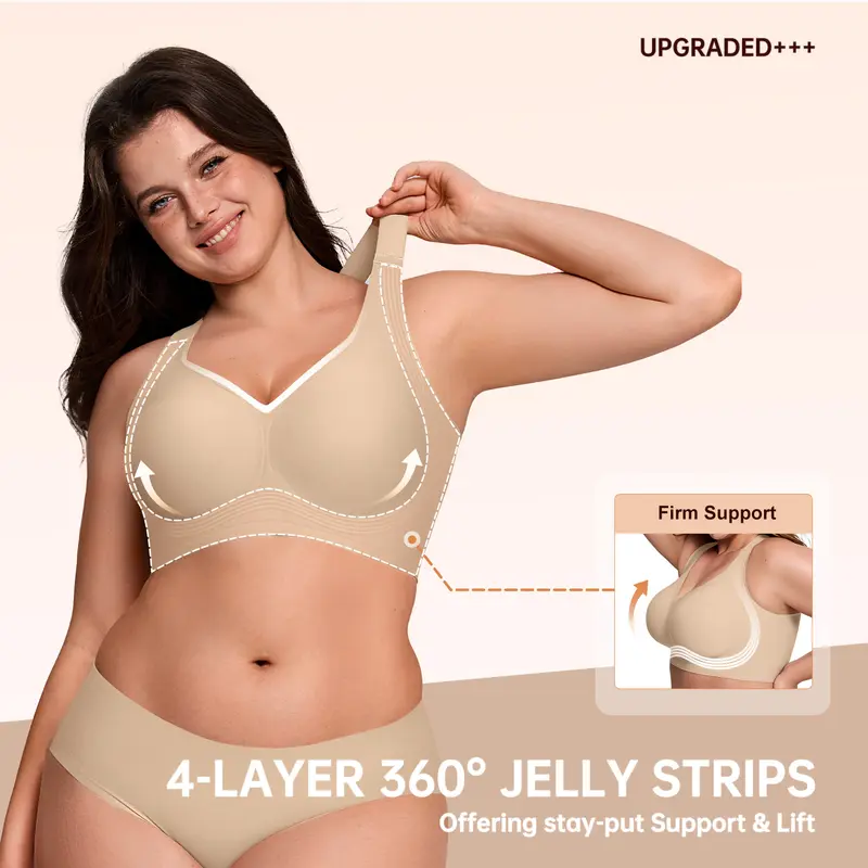 OEAK Seamless Wirefree Push Up Bra