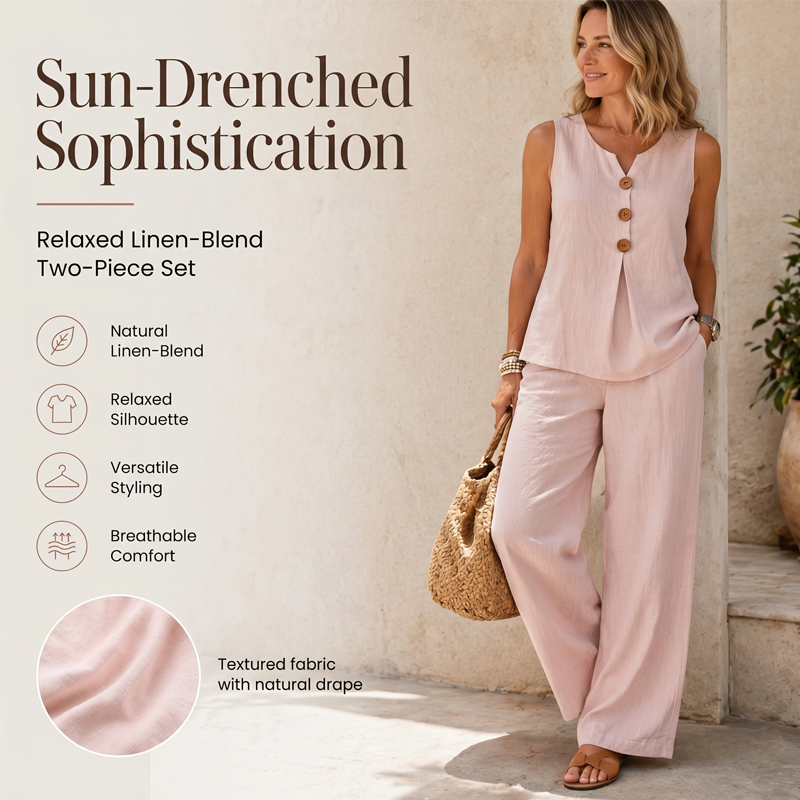 💗 Women’s Sleeveless Button Top & Loose Pants Set 🔥 BUY 8 FOR $29.90 | BEST VALUE: 8 FOR ONLY $29.90