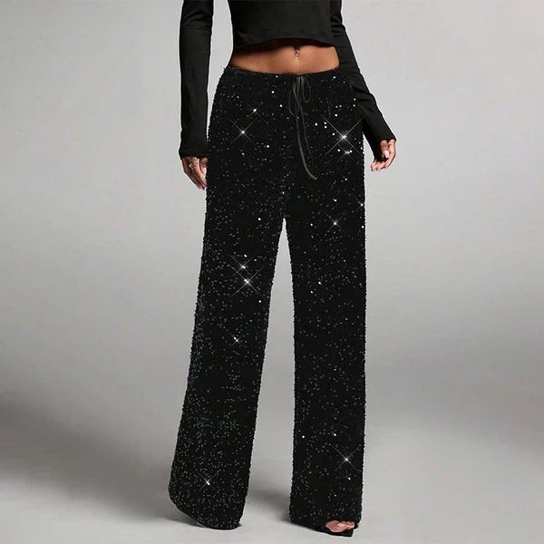 👖Women's Sequin Sparkle Elastic Waist Straight-Leg Pants🔥BUY 3 FOR $20.99 | BEST VALUE: 3 FOR ONLY $20.99