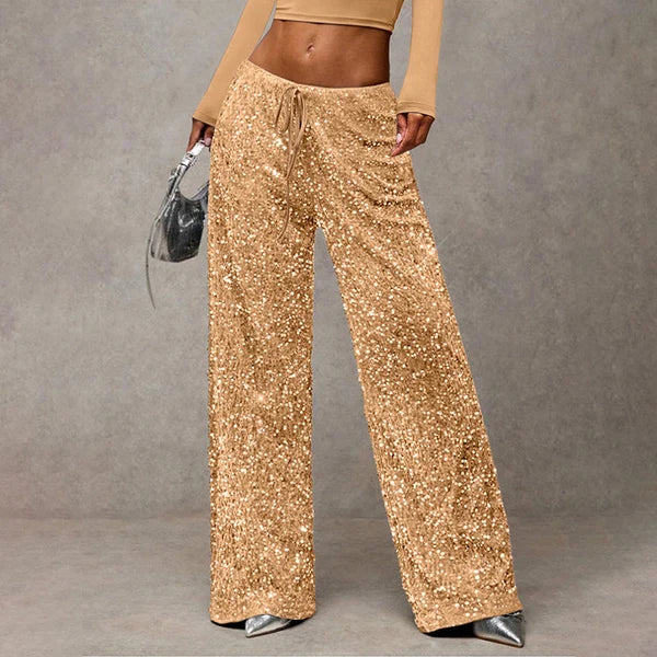 👖Women's Sequin Sparkle Elastic Waist Straight-Leg Pants🔥BUY 3 FOR $20.99 | BEST VALUE: 3 FOR ONLY $20.99