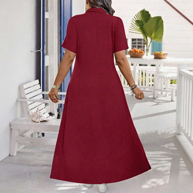 ⌛ Limited-Time Offer – Women’s Casual Solid Color Zipper Maxi Dress 💃 🔥 BUY 6 FOR $23.99 | BEST VALUE: 6 FOR ONLY $23.99