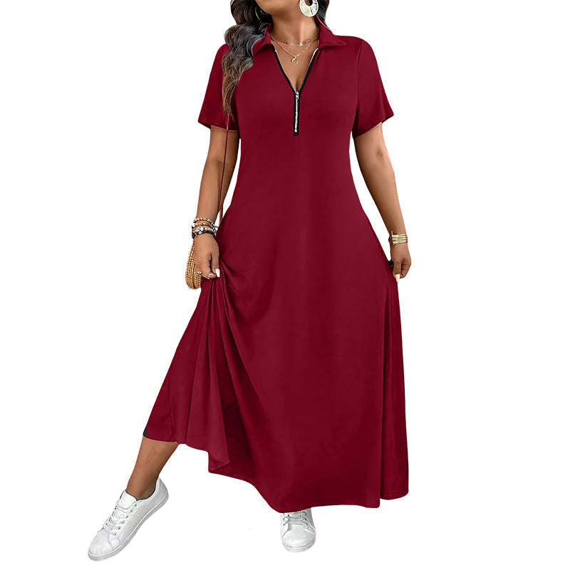 ⌛ Limited-Time Offer – Women’s Casual Solid Color Zipper Maxi Dress 💃 🔥 BUY 6 FOR $23.99 | BEST VALUE: 6 FOR ONLY $23.99