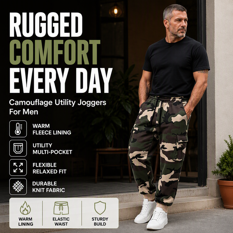 👖 Men's Camouflage Drawstring Athletic Cargo Pants 🔥 BUY 4 FOR $19.99 | BEST VALUE: 4 FOR ONLY $19.99