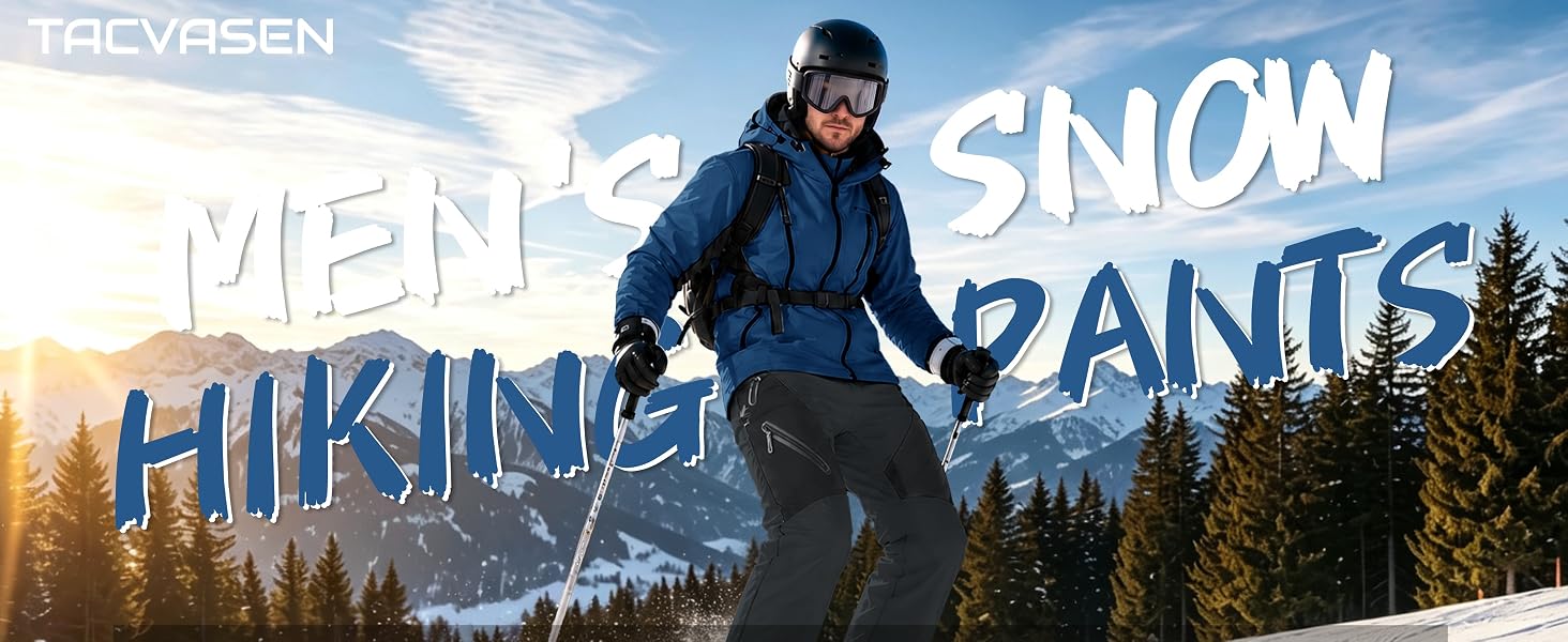 Mens snow hiking pants-5807