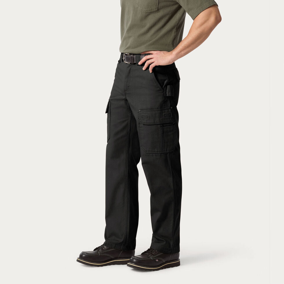 Men's cargo work pants rear and utility details