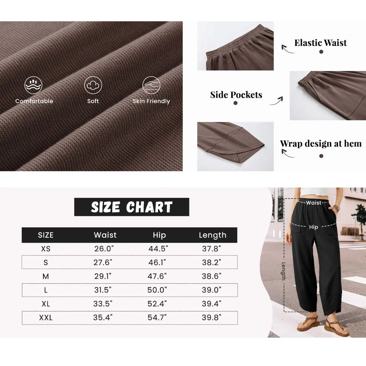 Women’s Baggy Wide Leg Pants Casual Lounge Palazzo Trousers Summer Style