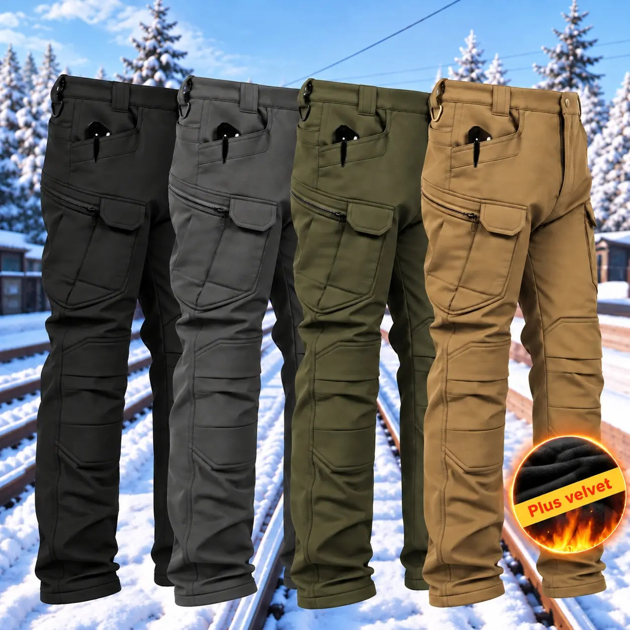 Warm tactical pants for fall and winter outdoor use