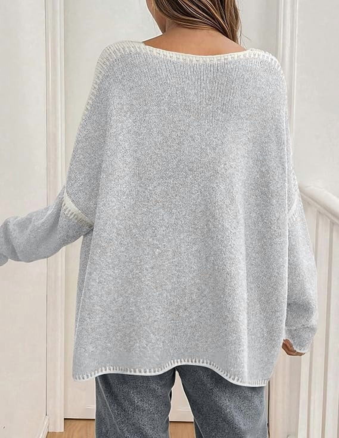 Womens Oversized Cardigan Sweaters Fall Long Lantern Sleeve Knit Open Front Lightweight Sweater