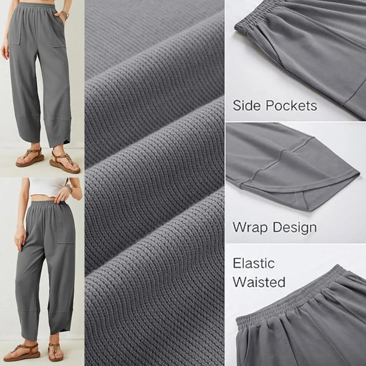 Women’s Baggy Wide Leg Pants Casual Lounge Palazzo Trousers Summer Style