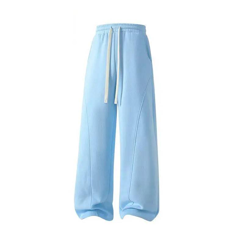 Summervibes Men's Drawstring Wide-Leg Pants